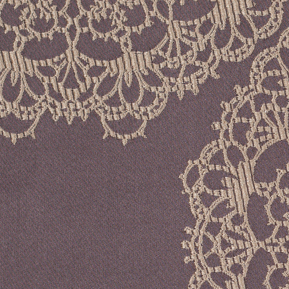 Chocolate and Gold "Doilies" Satin Jacquard