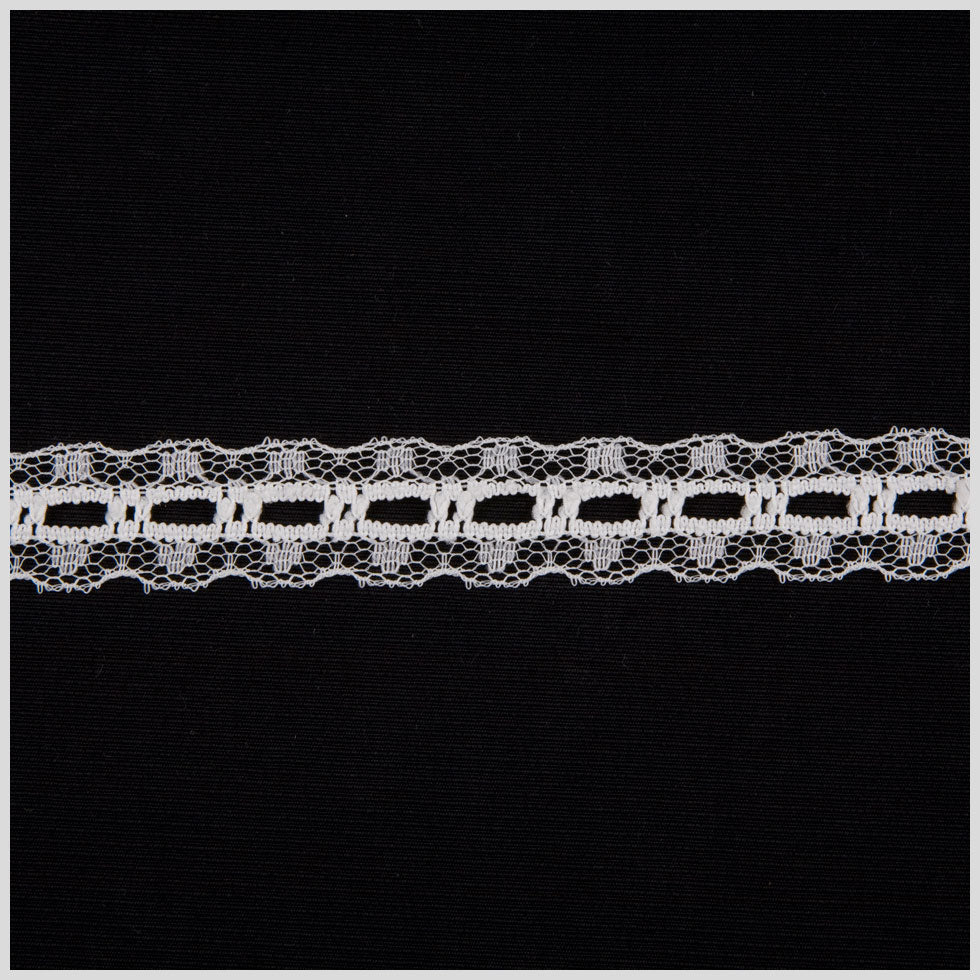 3/4" Ivory Solid Fine Lace
