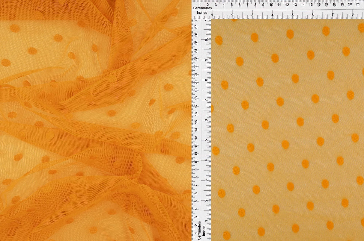 Polka Dot Mesh Stretch Fabric