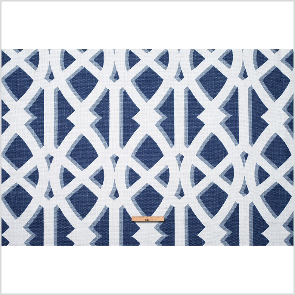 Navy Geometric Heavyweight Cotton