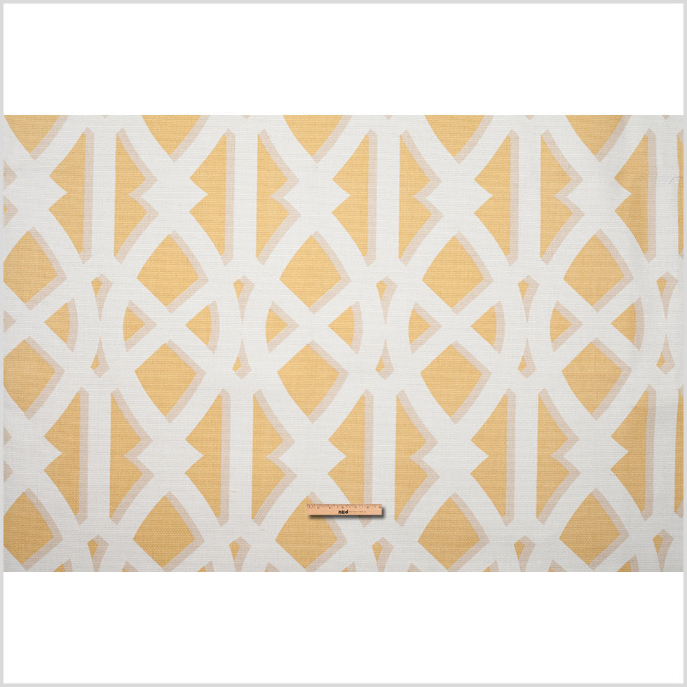 Egg Yolk Geometric Heavyweight Cotton