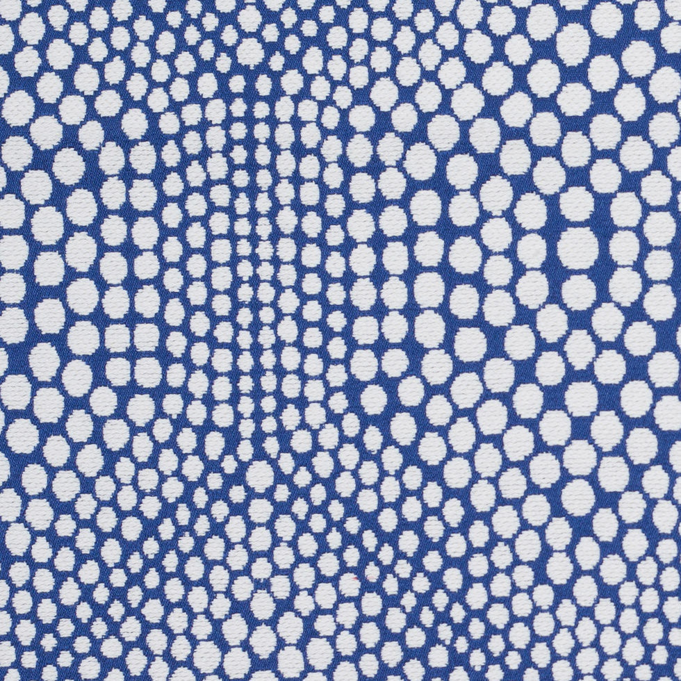 Blue Heavyweight Dotted Cotton Jacquard