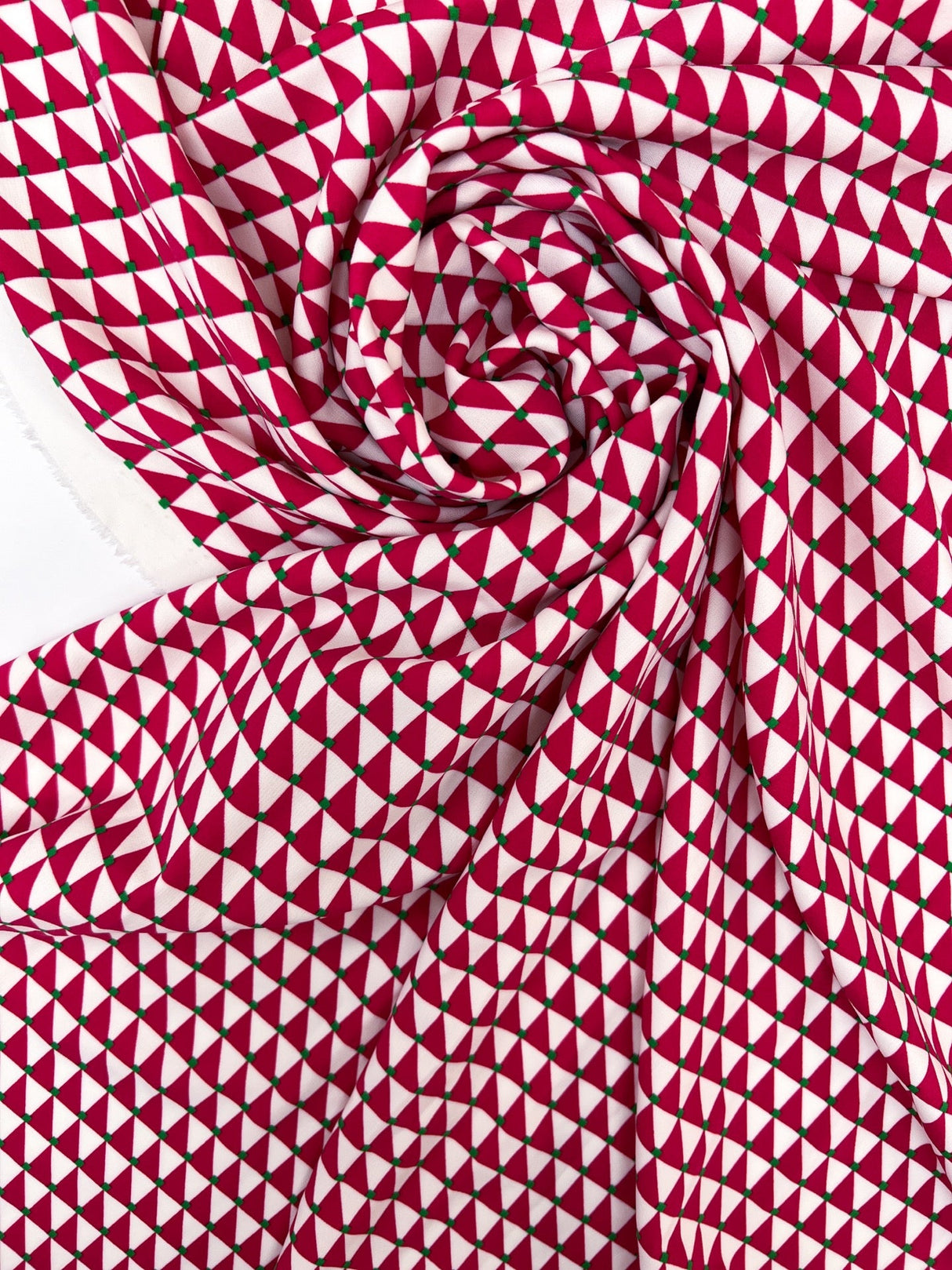 Polyester Elastane Knitted Fabric Printed Geometric