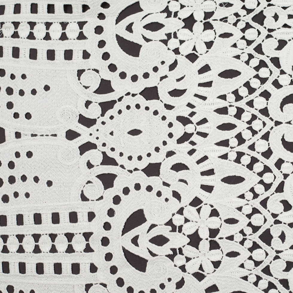 Novelty Cotton Guipure Lace - Beige