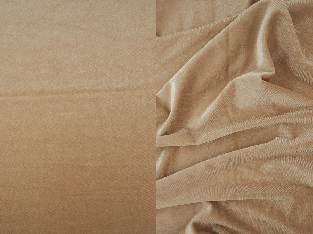 Velvet Stretch Knit Fabric Solid