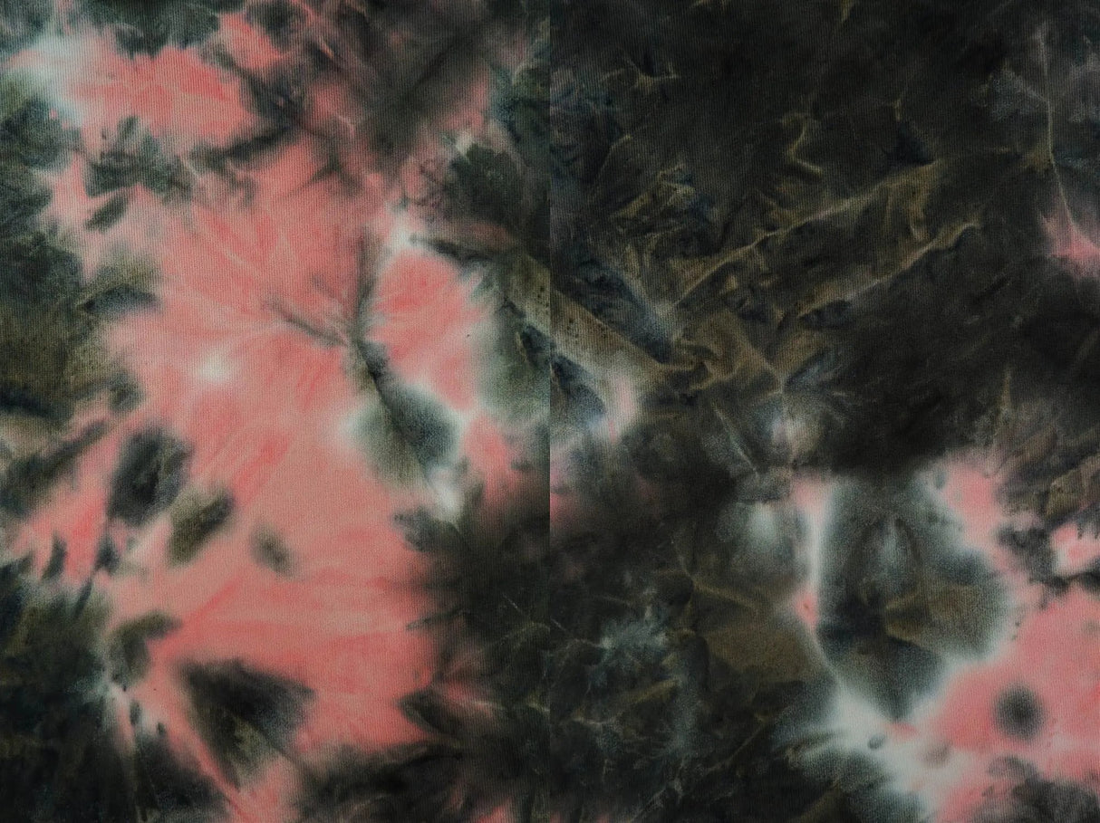 Brushed Tie Dye Sweater Knit Fabric 1 Yard Soft Stretch Cozy 58/60" Wide