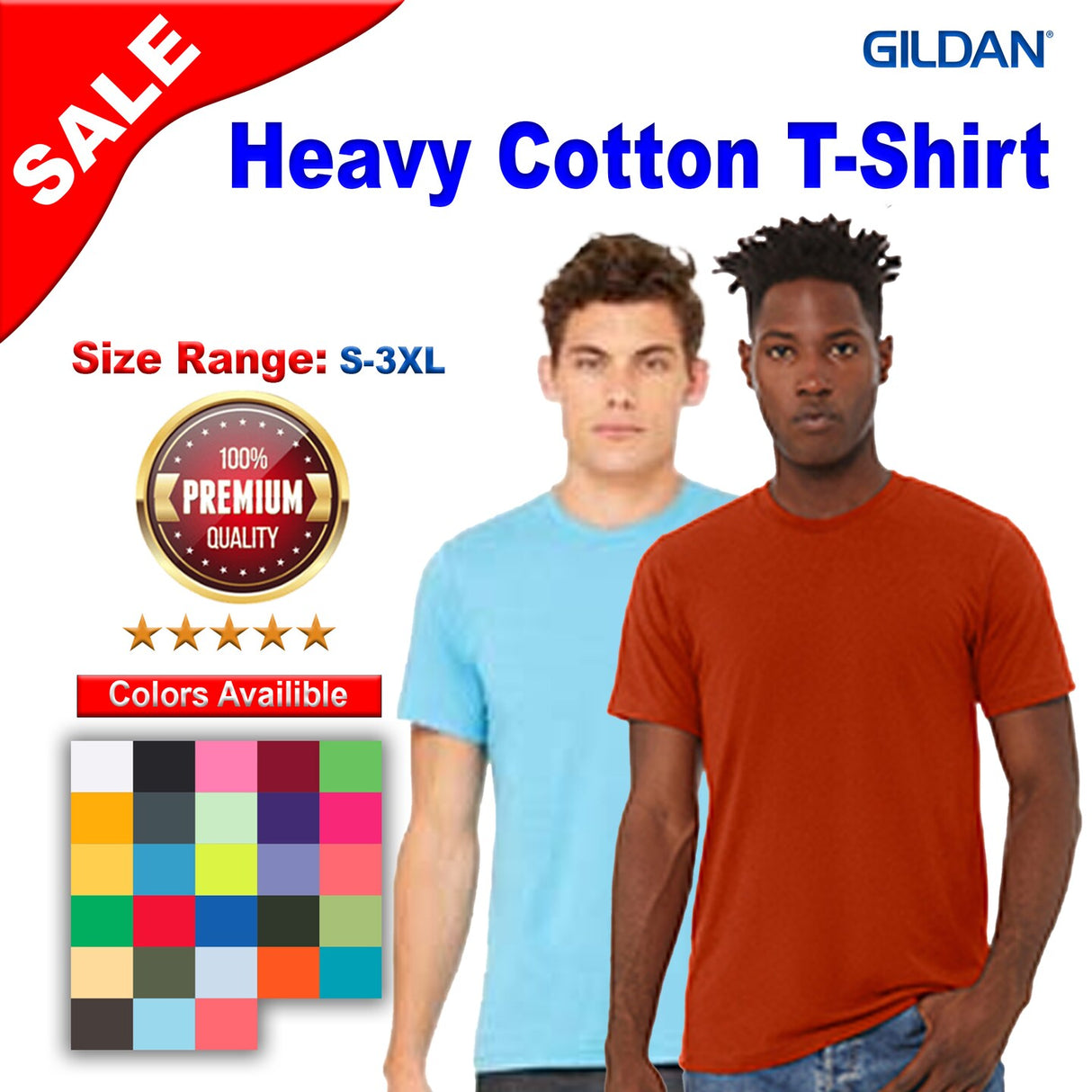 Gildan® Heavy Cotton Crewneck Short Sleeve T-Shirt