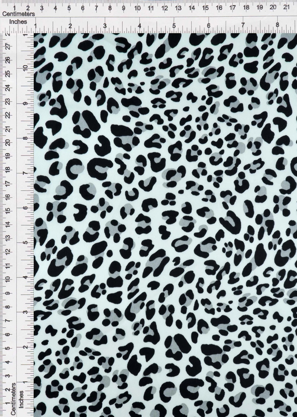 1 Yard Shiny Polyester Satin Grey Animal Print, 57/58'' Wide Fabric