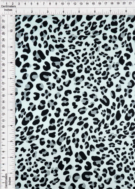 1 Yard Shiny Polyester Satin Grey Animal Print, 57/58'' Wide Fabric