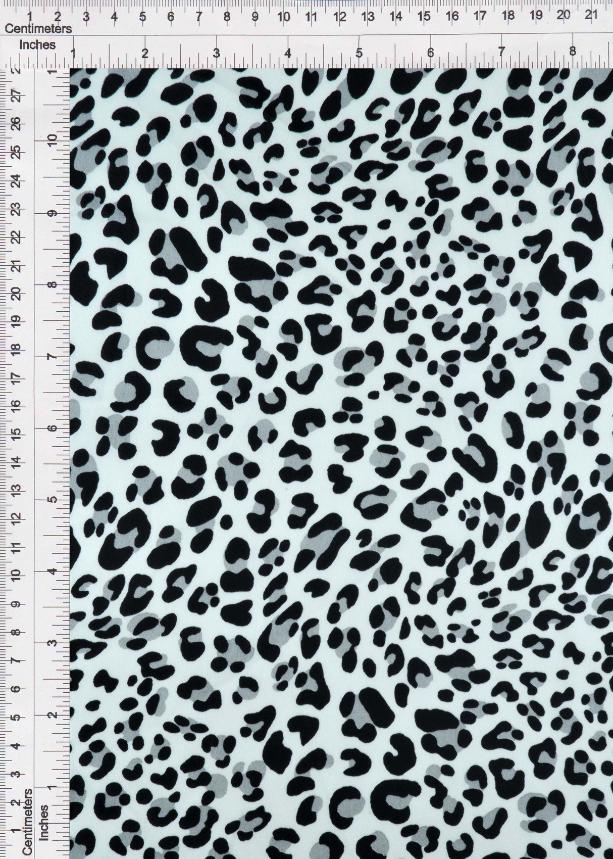 Animal Print Shiny Satin Fabric Grey