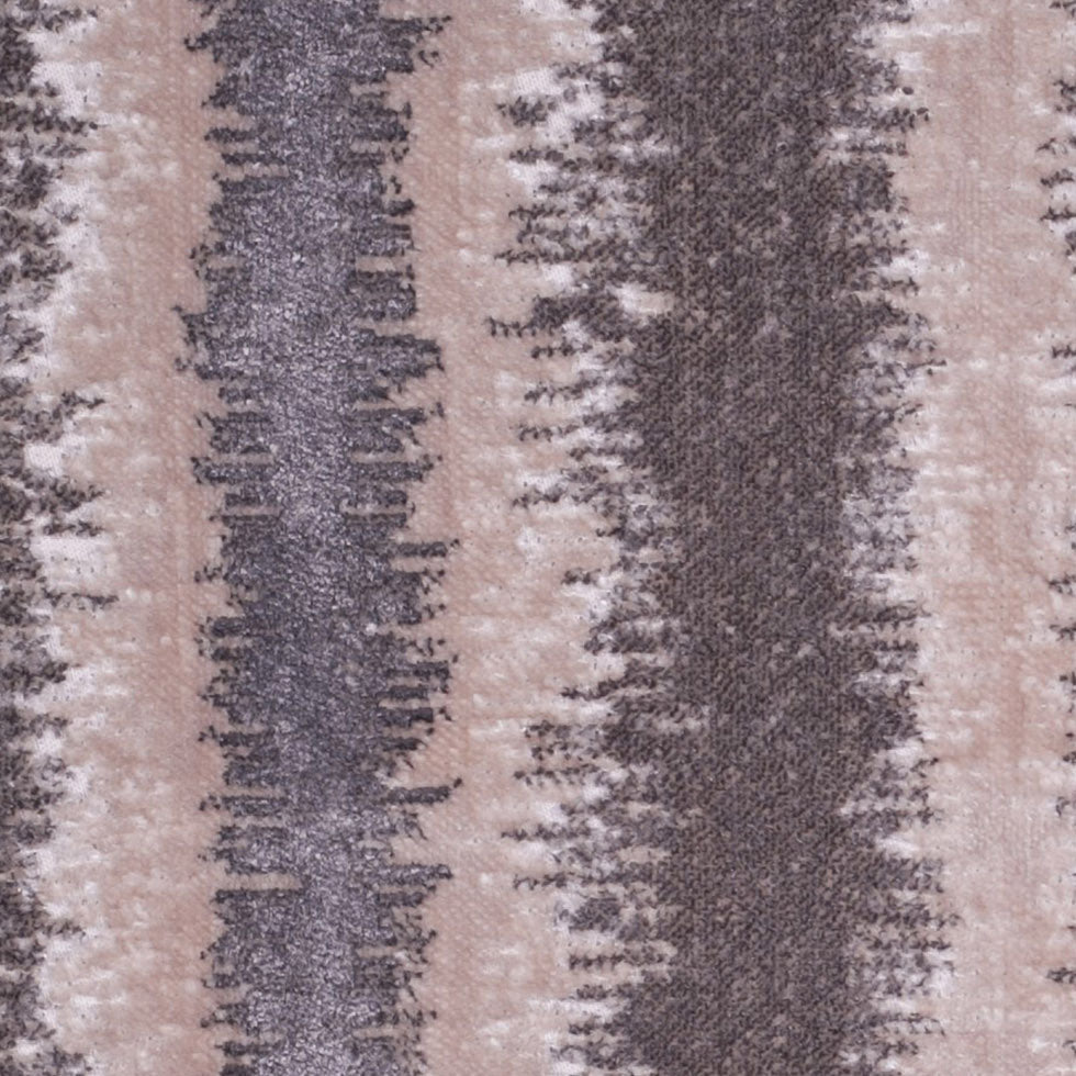 Platinum and Oxford Tan Polyester-Viscose Cut-Out Velvet