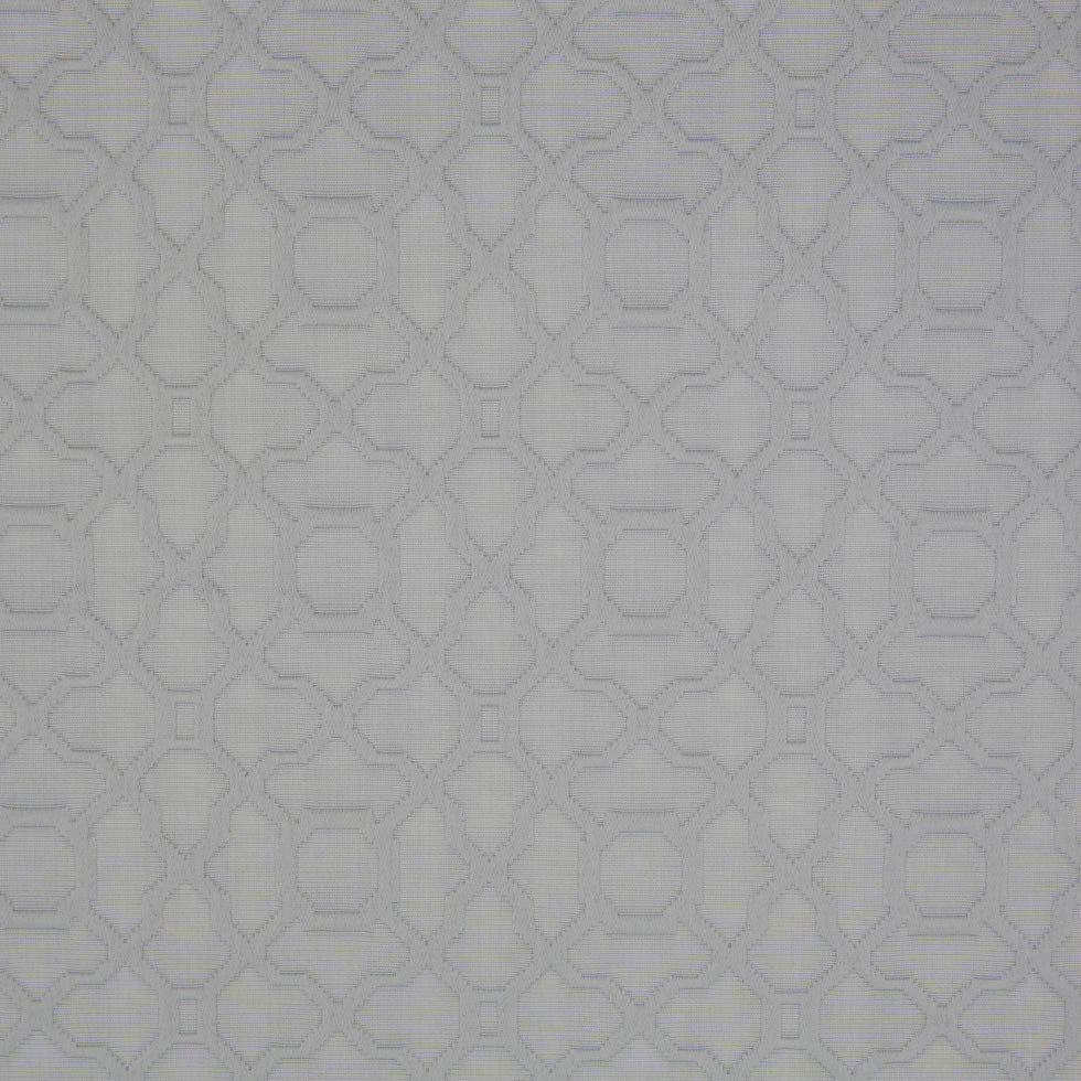 Fog Gray Geometric Cotton-Polyester Brocade