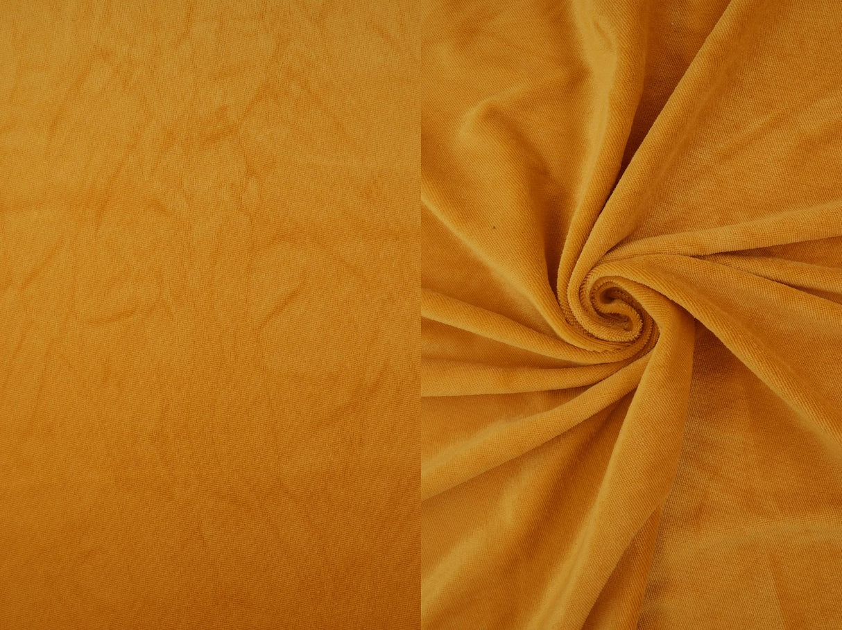 Stretch Velour Knit Fabric Solid