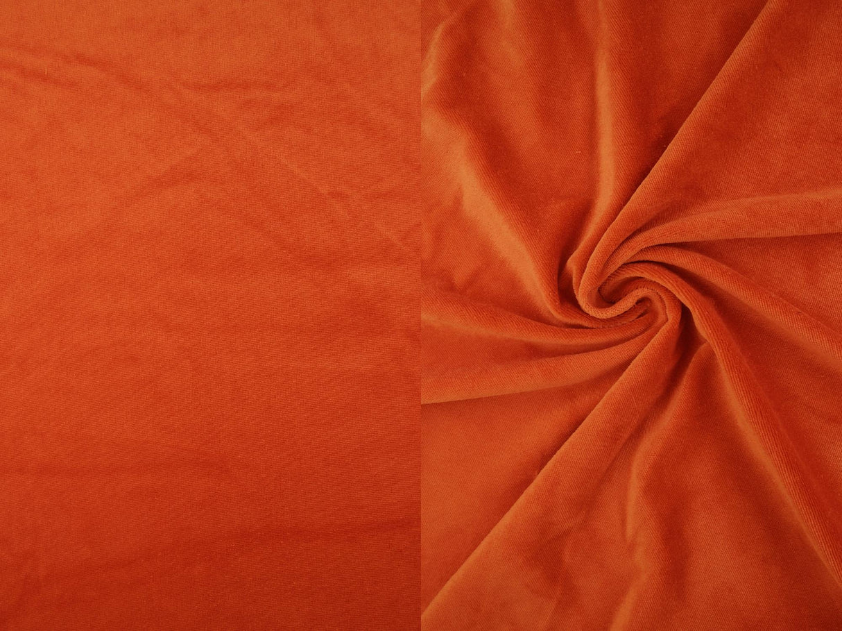 Stretch Velour Knit Fabric Solid