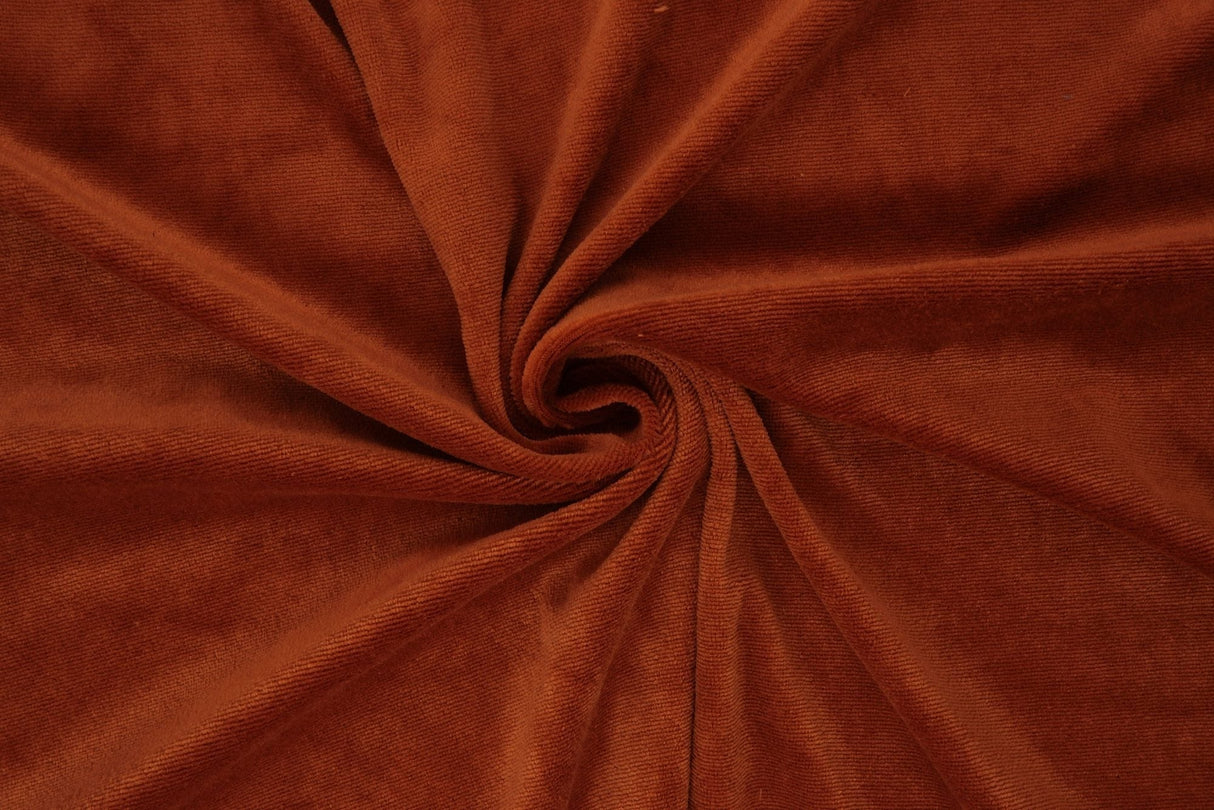 Stretch Velour Knit Fabric Solid