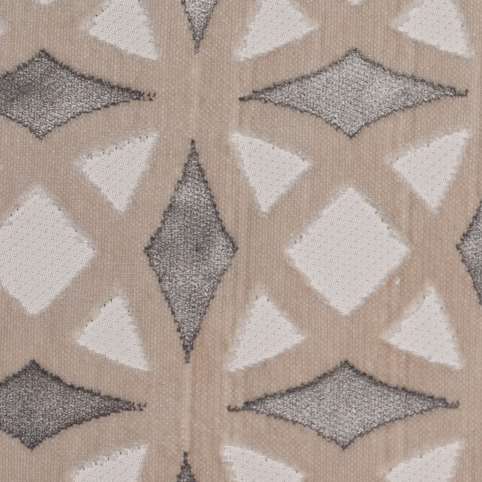 Platinum Black Geometric Laser Cut Velvet