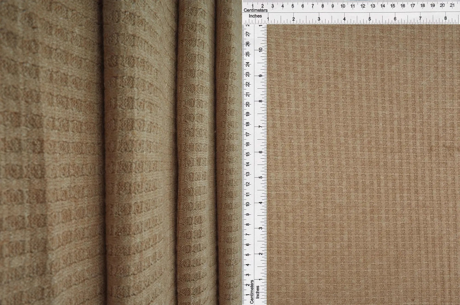 1 Yard Rayon Poly Nylon Spandex Melange Waffle Knit Fabric 58/60" Width