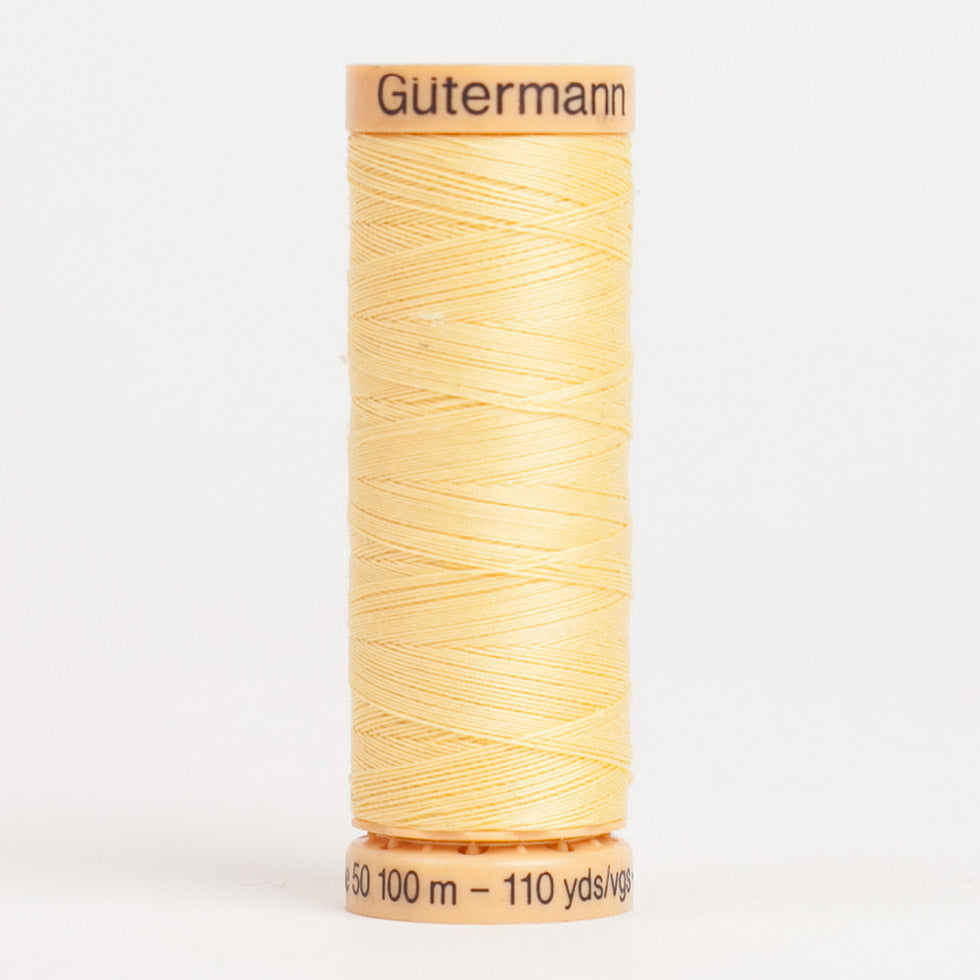 Gutermann Cotton Thread 100m - 1410 Light Yellow