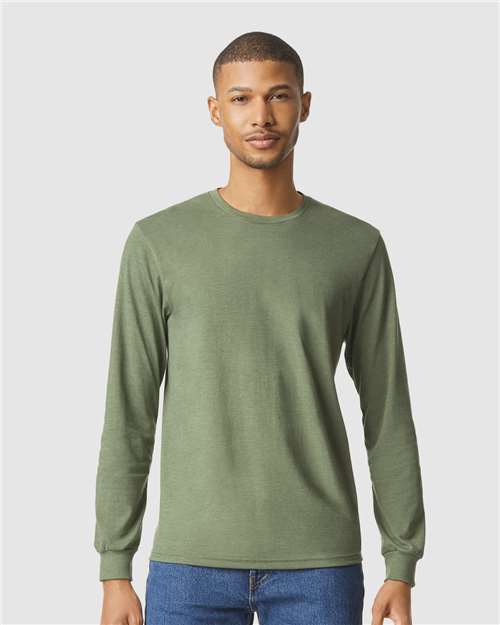 Gildan® Softstyle Crewneck CVC Long Sleeve T-Shirt