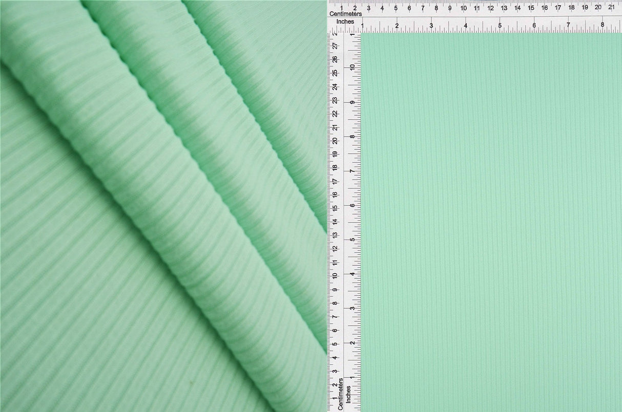 Rib Solid Stretch Knit Fabric