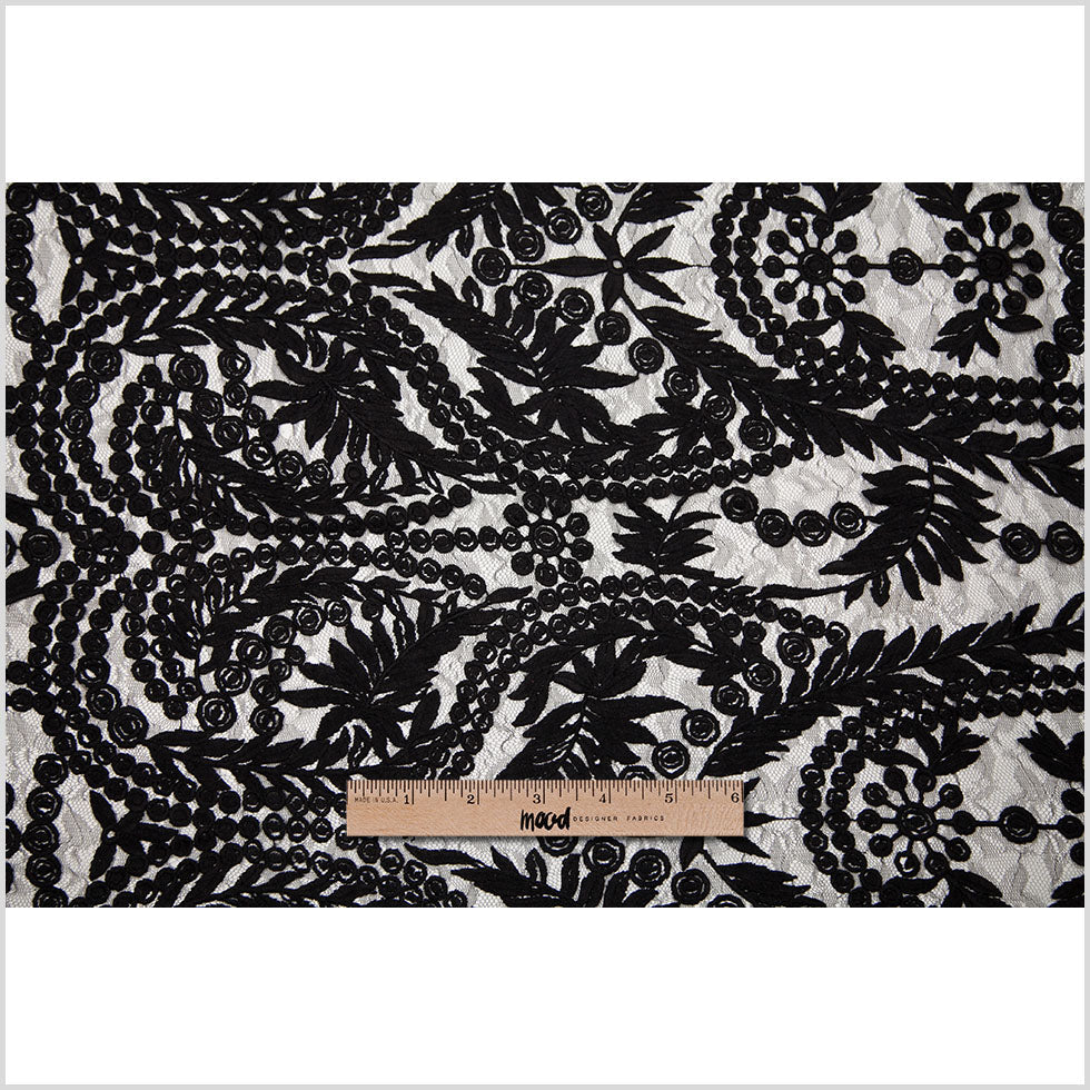 Black Floral Nylon Lace