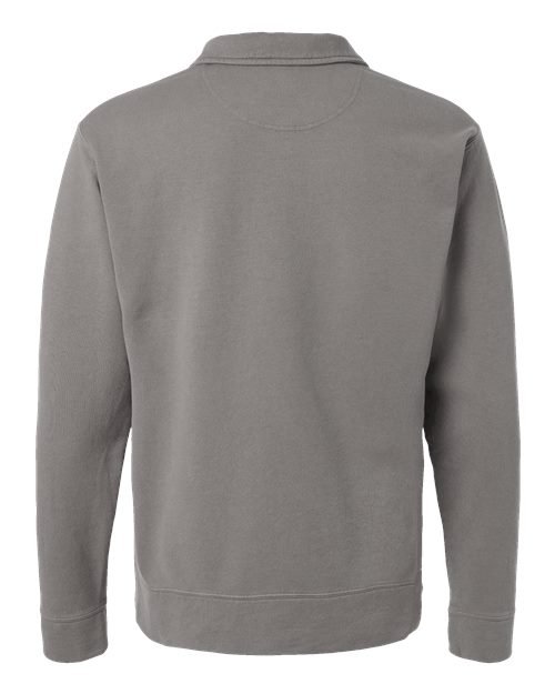Unisex Garment-Dyed Polo Collar Sweatshirt