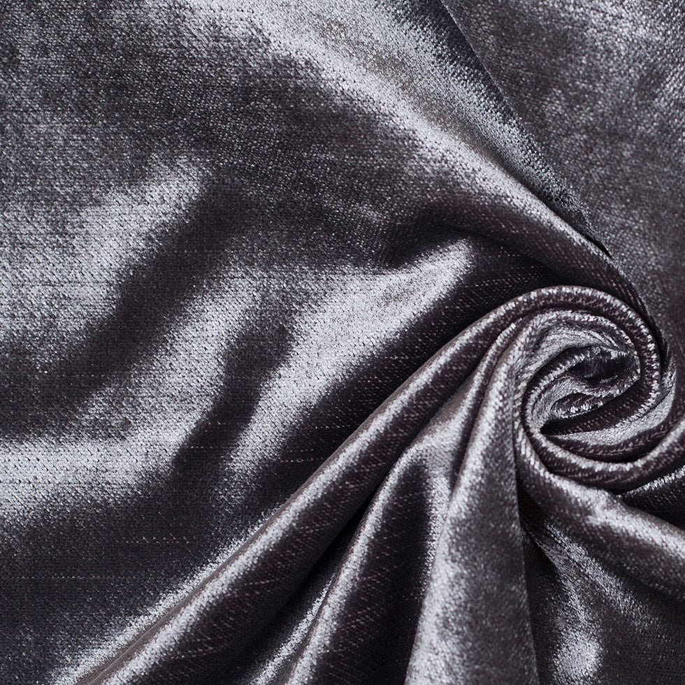 Gunmetal Polyester Velvet