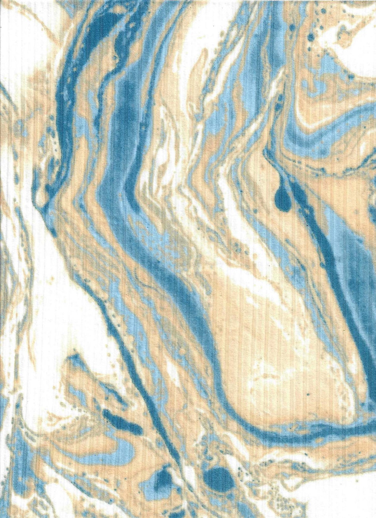 Rib Knit Marble Tie-Dye Print Fabric
