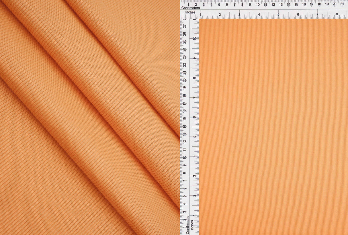 Rib Solid Stretch Knit Fabric