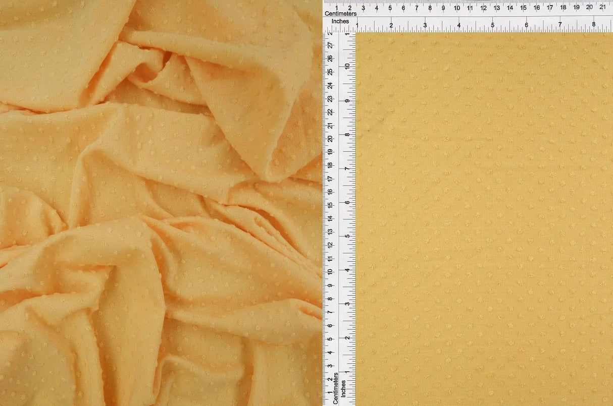 Knit Jacquard Swiss Dot Fabric 1 Yard Stretch Textured Lightweight 58/60" Wide