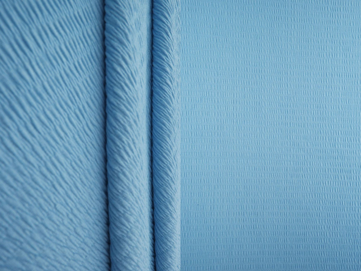 Smocked Rayon Knit Solid Fabric