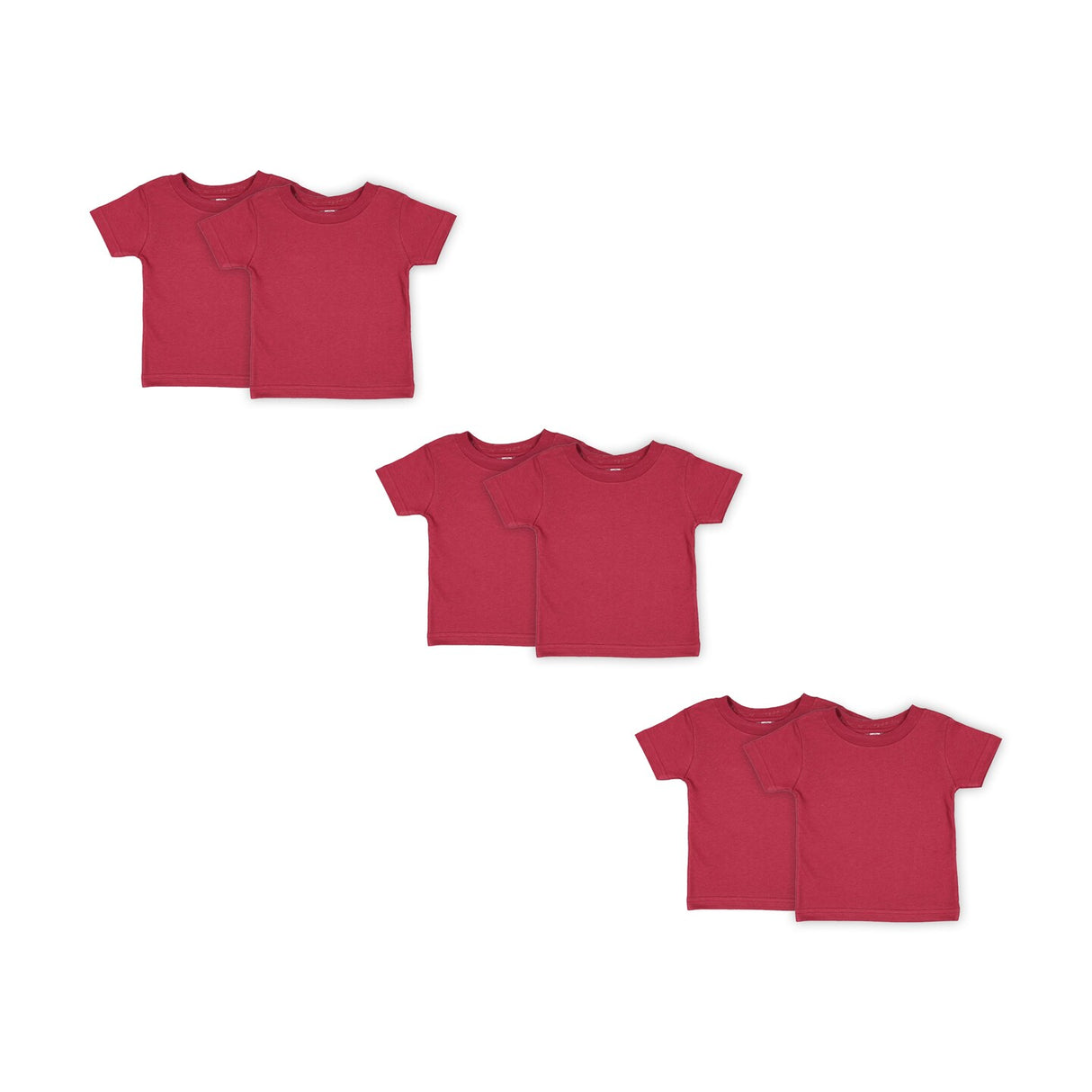 RADYAN® Toddler Fine Jersey Crew Neck Short Sleeve Tee - 3321