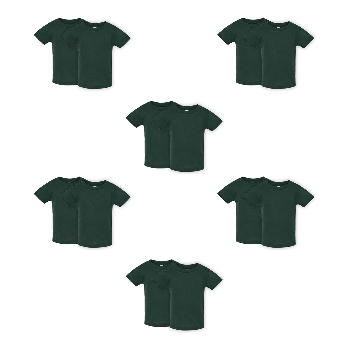 RADYAN® Toddler Fine Jersey Crew Neck Short Sleeve Tee - 3321