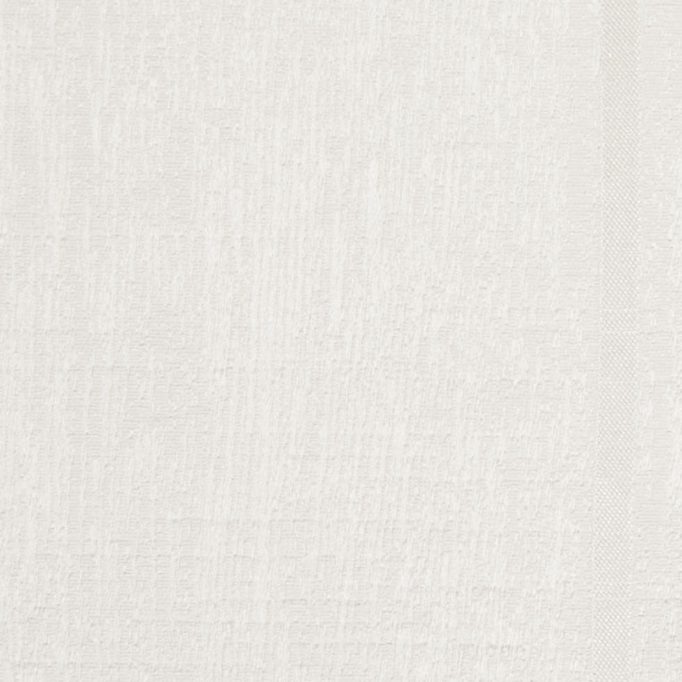 Indian White Striped Polyester-Cotton Brocade