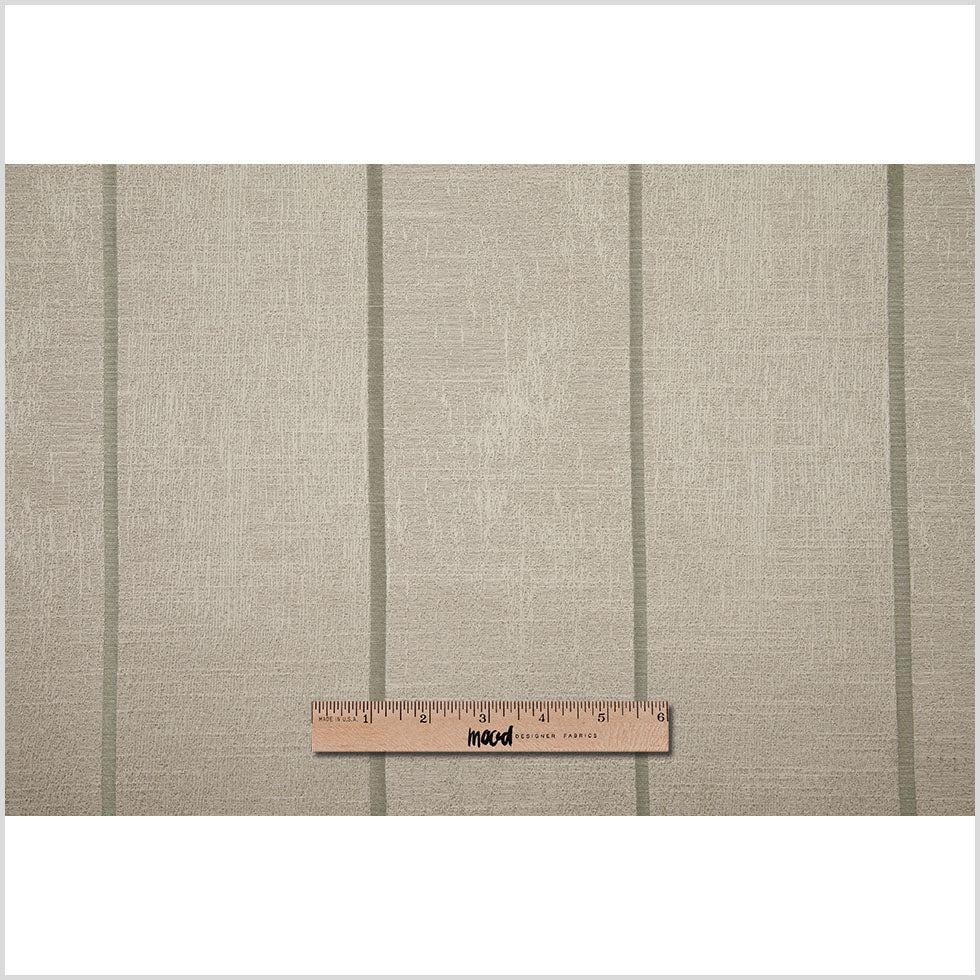Indian Silver Striped Polyester-Cotton Brocade