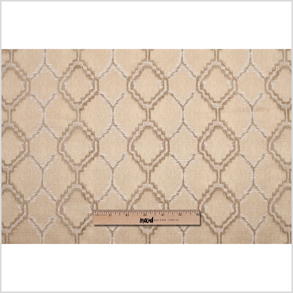 Indian Beige/Ivory Geometric Poly/Cotton Woven