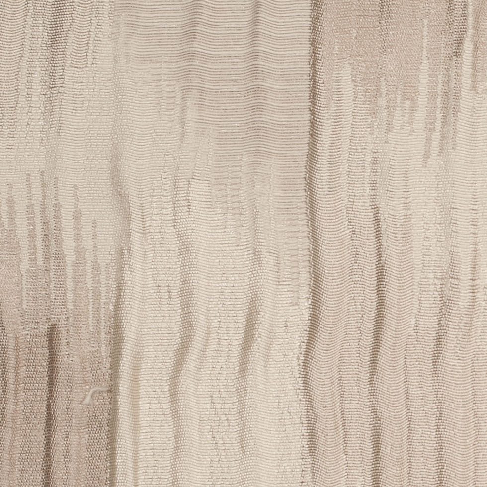 Indian Beige/Ivory Ikat-Like Poly/Cotton Brocade