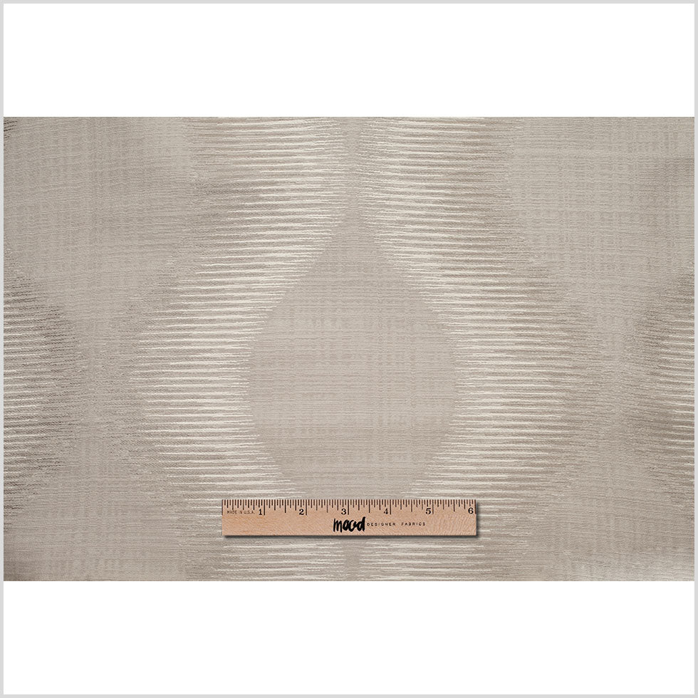 Indian Silver Geometric Poly/Cotton Woven
