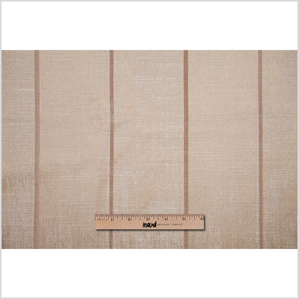 Indian Sand Striped Polyester-Cotton Brocade