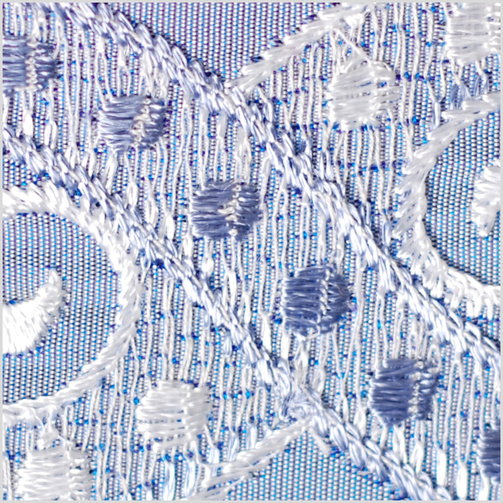 Sky Blue/Silver Jacquard Ribbon