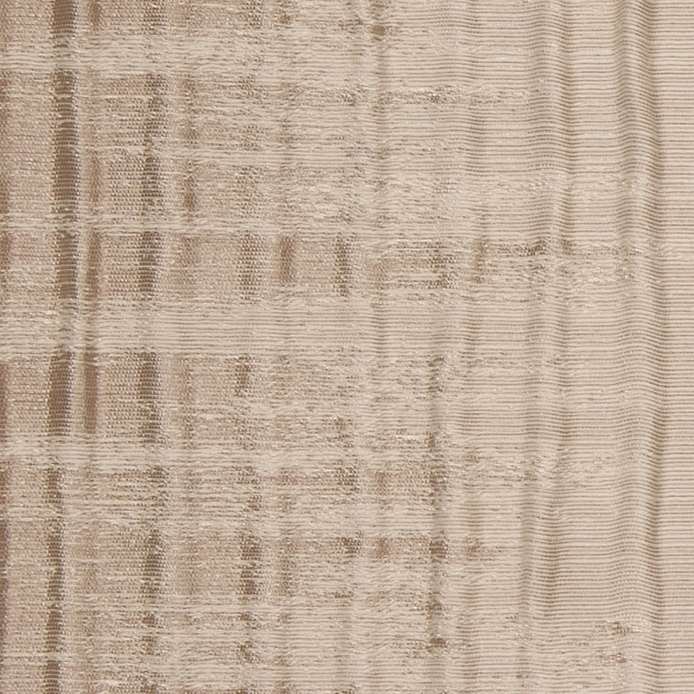 Indian Beige Geometric Striped Polyester-Cotton Brocade