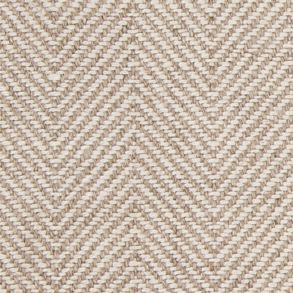 Indian Natural/White Herringbone Linen Woven