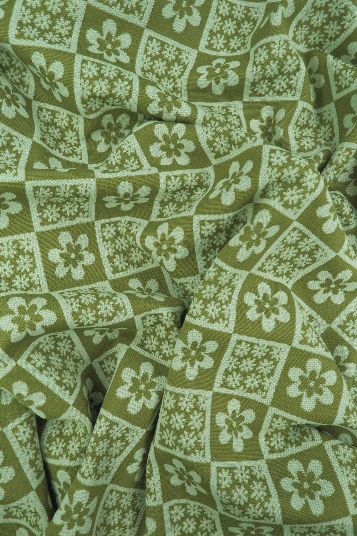 Double Knit Jacquard Floral Fabric