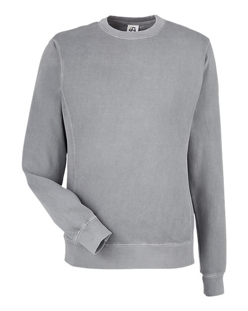 J. America Unisex Pigment-Dyed Fleece Crewneck Sweatshirt