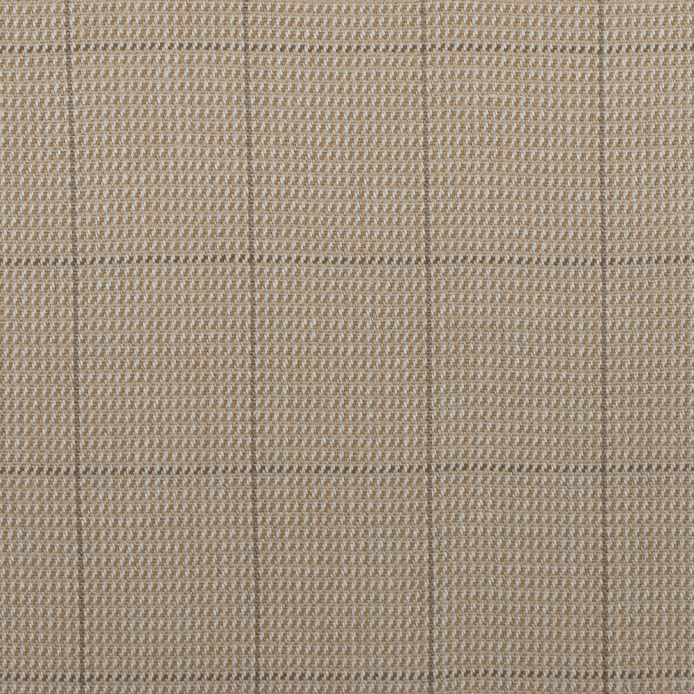 Ralph Lauren Bisque Window Pane Checkered Linen Blend