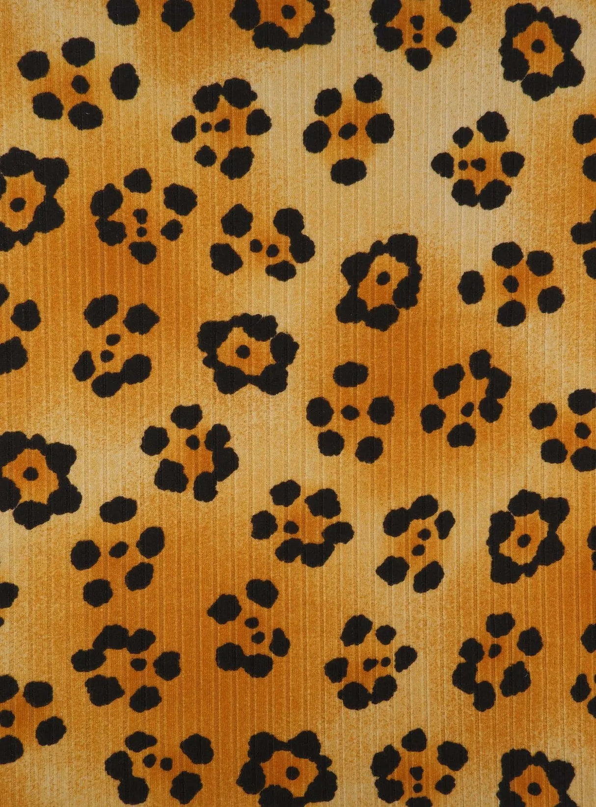 8x3 Yummy Rib Leopard Print Fabric, Stretch Knit Animal Design 58/60" Wide