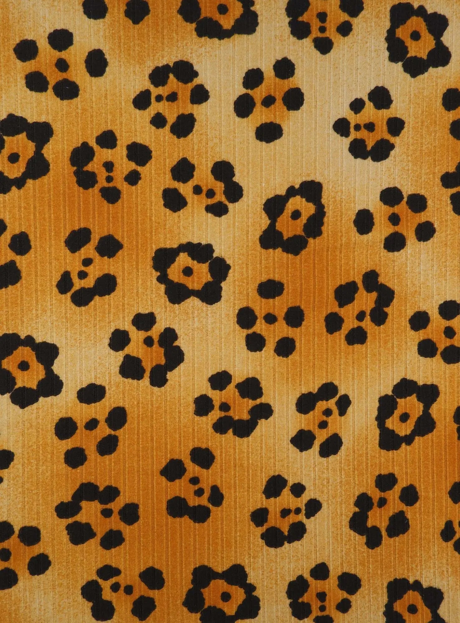 1 Yard Leopard Animal 8X3 Yummy Rib Knit Fabric Soft Stretch 58/60" Wide
