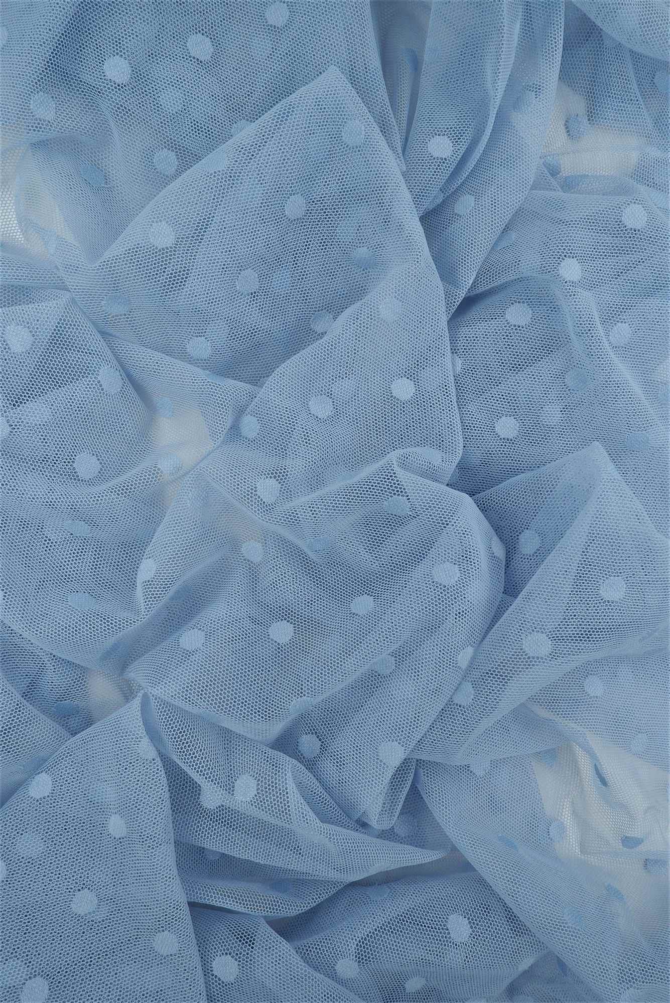 1 Yard Polka Dot Lace Mesh Solid Fabric, 58/60? Wide Nylon Spandex Blend