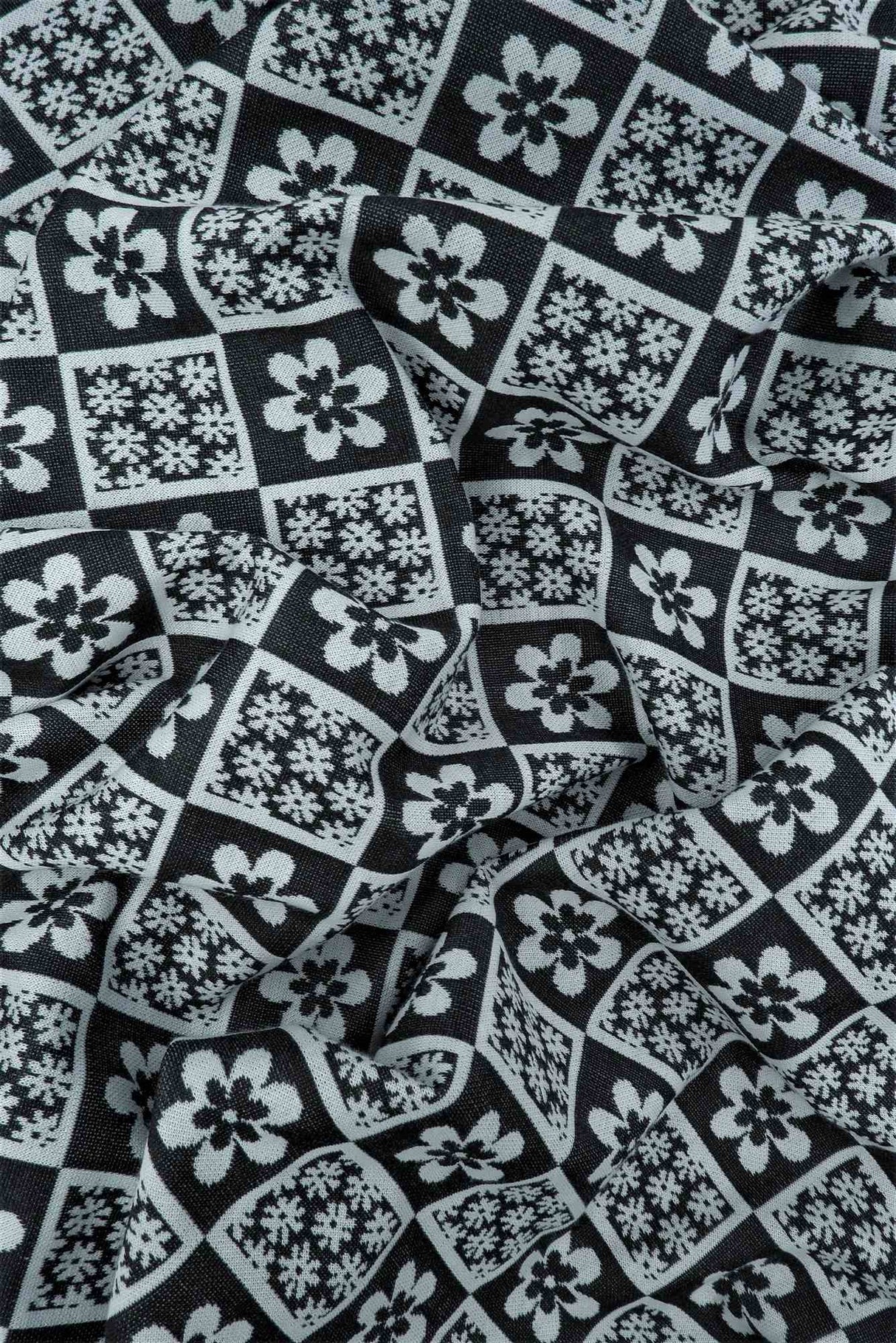 Double Knit Jacquard Floral Fabric