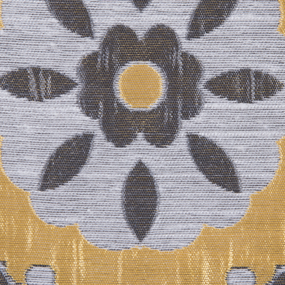 Brown and Gray Floral Brocade